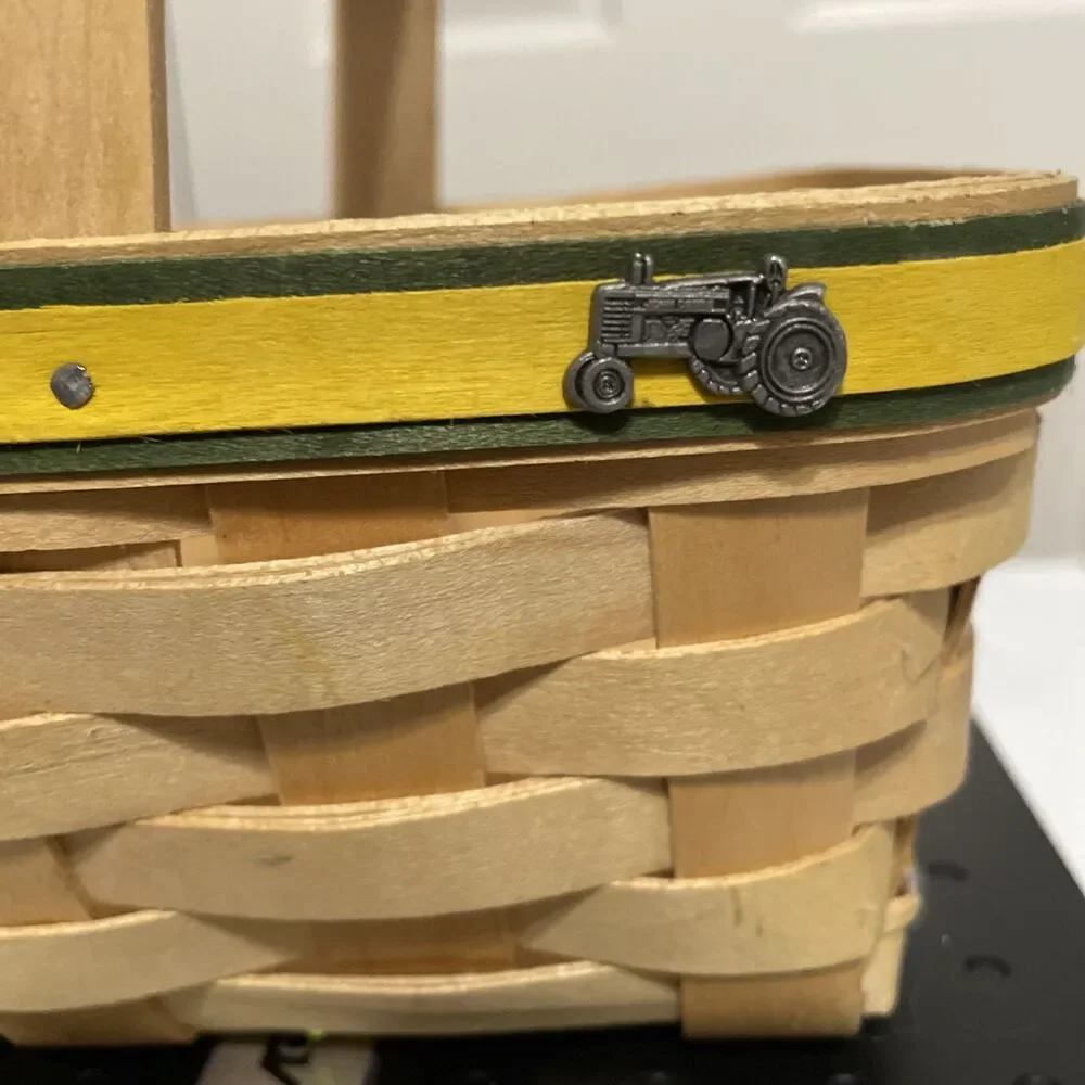 Flaw John Deere Small Longaberger Tractor Basket Handle Flaw